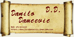 Danilo Damčević vizit kartica